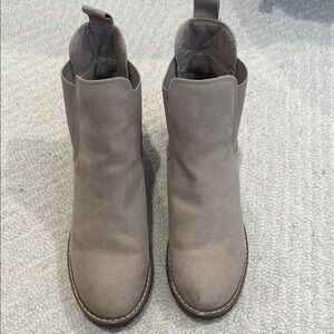 Kensie Gray Ankle Booties with Elastic Panels